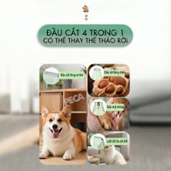 Máy cạo lông chó mèo KEMEI KM-CW2105 đa năng - Tích hợp đầu tỉa nhỏ & Đầu mài móng tiện lợi - Chính hãng