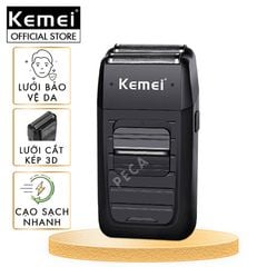 Máy cạo râu khô Kemei KM-1102 chuyên nghiệp với công suất mạnh mẽ có thể cạo trắng chân tóc, fade 2 lưỡi kéo cao cấp