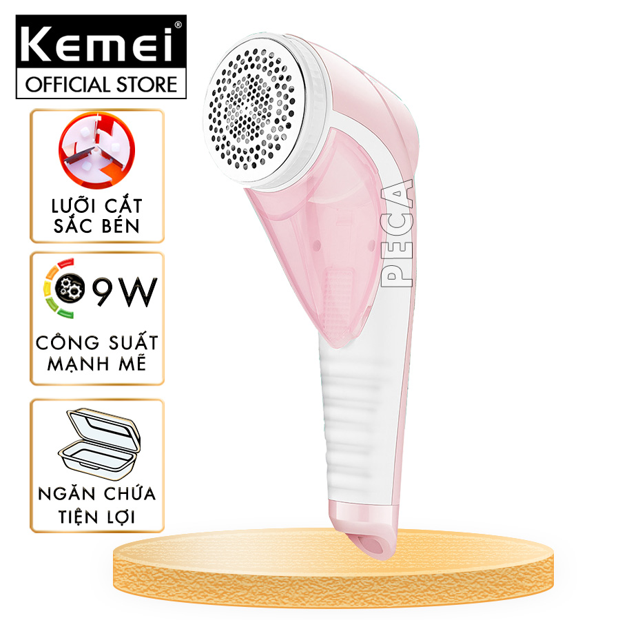 Máy cắt lông xù quần áo không dây Kemei KM-1905 cắt lông xù nhiều loại vải, công suất 9w mạnh mẽ.. - Phân phối chính hãng