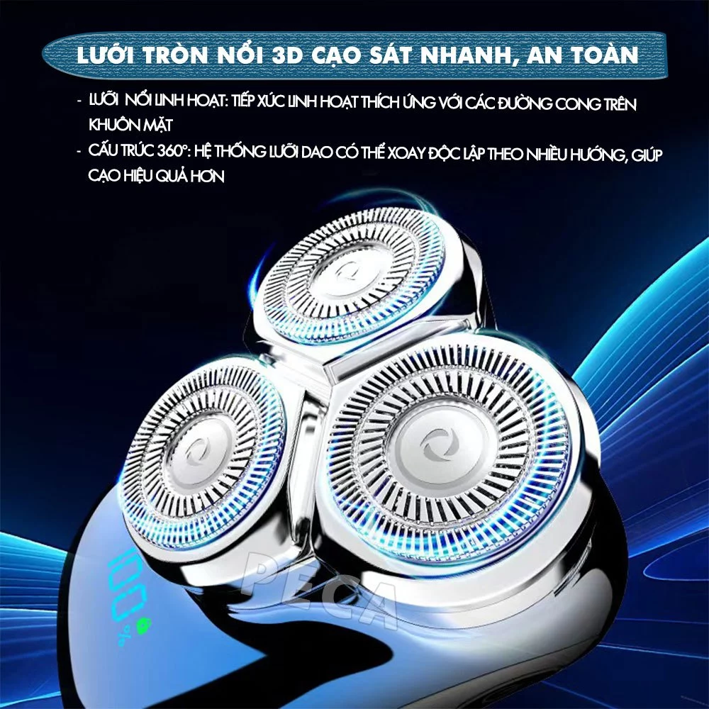 Lưỡi thay thế máy cạo râu Kemei KM-T83 không gỉ bộ gồm 3 lưới và 3 lưỡi thay cho 1 máy- Chính hãng