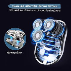 Lưỡi thay thế máy cạo râu Kemei KM-T83 không gỉ bộ gồm 3 lưới và 3 lưỡi thay cho 1 máy- Chính hãng