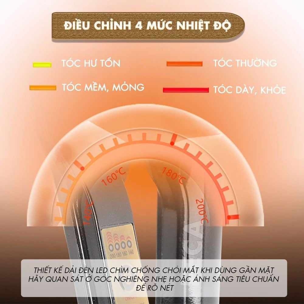 Máy duỗi tóc Kemei KM-3114P điều chỉnh 4 mức nhiệt sử dụng được cho mọi loại tóc - Hàng chính hãng