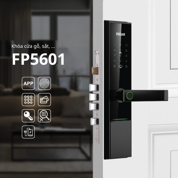 Khóa vân tay cửa gỗ FP5601A