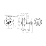  EVVA 4KS - Rim Cylinder Cho EVVA Rim Locks - EVAI4KS-AZ28-AZ 