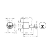  EVVA 4KS - Rim Cylinder Cho Các Loại Rim Locks - EVAI4KS-AZ28-AZG 