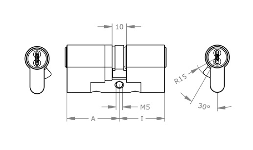  EVVA 4KS - Ruột Khoá Cửa Hai Đầu Chìa - EV3224KS 