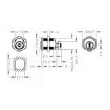  EVVA 4KS - Khóa Tủ Cam Lock Ø22mm - EVCL4KS-MB22K 