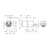 EVVA EPS - Rim Cylinder Cho Cửa Lớn Cao Đụng Trần Kiểu Ý - EVAIEPS-AZ25-FP 