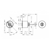  EVVA 4KS - Rim Cylinder Cho Các Loại Rim Locks - EVAI4KS-AZ29MB 