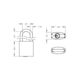  Special Order - Ổ Khóa Móc Với Ruột Khóa Tháo Lắp EVVA 4KS - EVPL4KS.HM24 