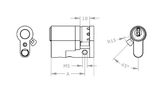  EVVA ICS - Ruột Khoá Cửa Một Đầu Chìa - EV321ICS 
