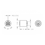  EVVA ICS - Khóa Tủ Nội Thất, Cửa Tủ, Ngăn Kéo Ø22mm - EVFCICS-MR22 