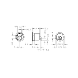  EVVA ICS - Khóa Tủ Nội Thất, Cửa Tủ, Ngăn Kéo Ø25mm - MR25 