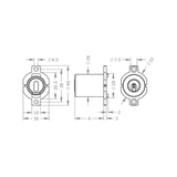  EVVA ICS -  Round Cylinder Ø26mm Fichet® - EVAIICS-MR26F 