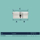  Ruột khóa 2 đầu chìa 70mm (35/35) Inigma Squire - DC10-Inigma 