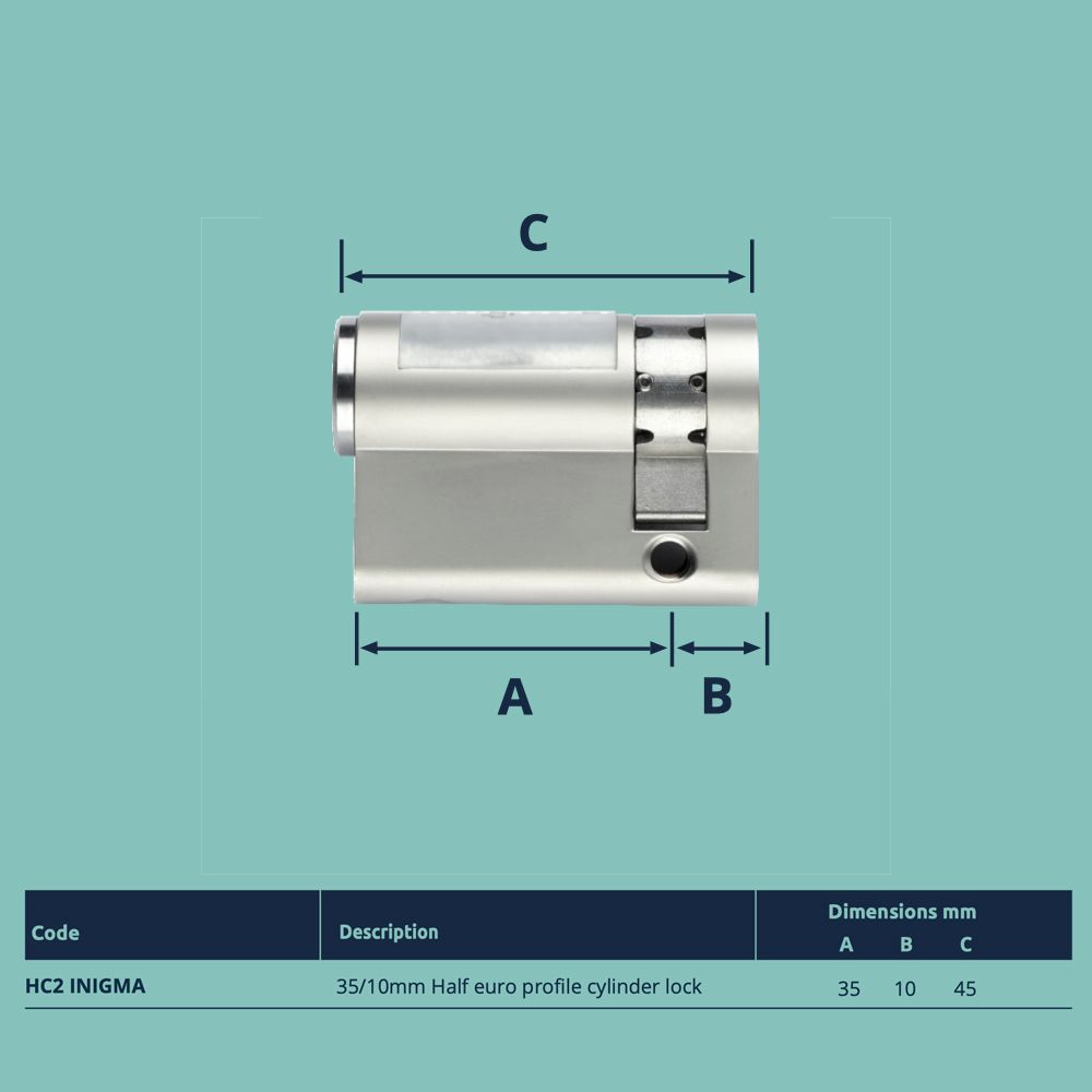  Ruột khóa 1 đầu chìa 45mm Inigma Squire - HC2-Inigma 