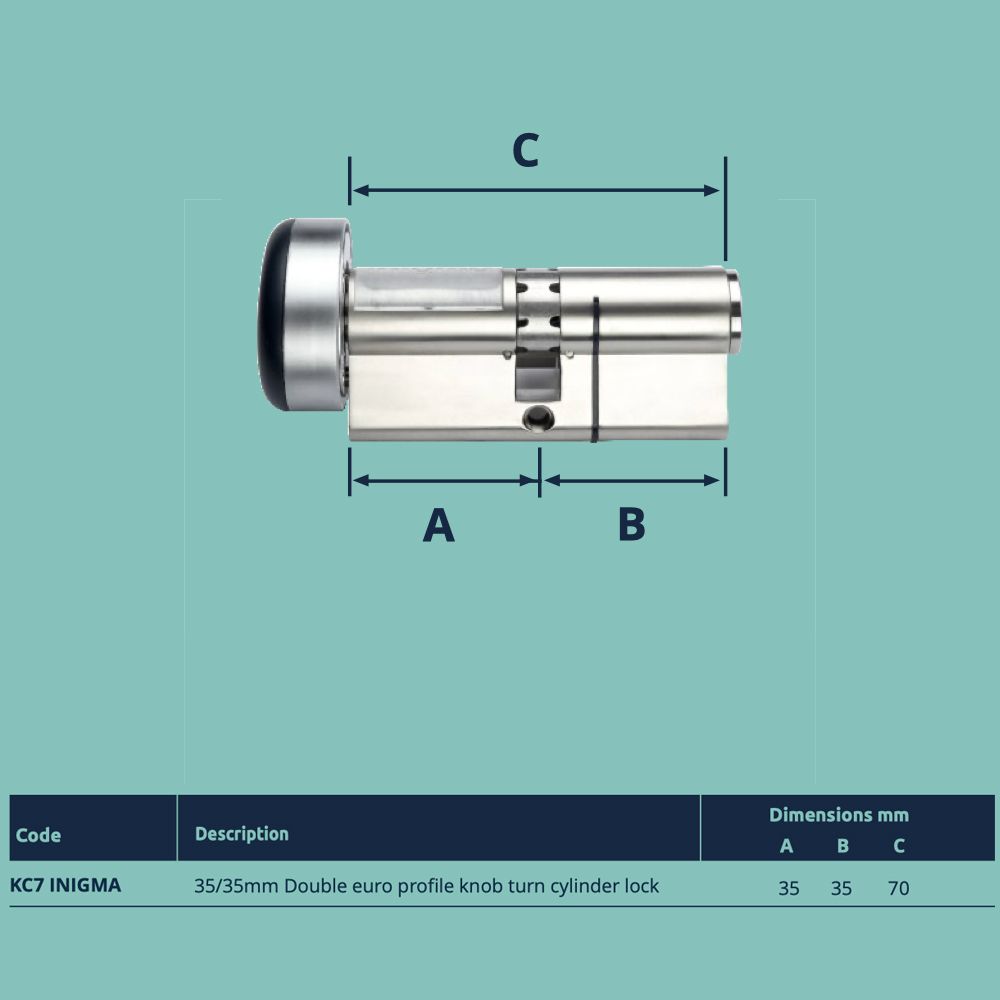  Ruột khóa 1 đầu chìa 1 đầu vặn 70mm (35/35) Inigma Squire - KC7-Inigma 
