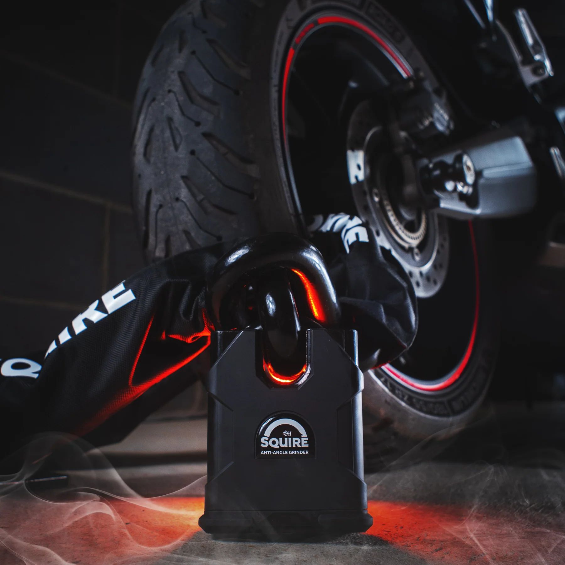  Bộ Khóa Dây Xích 26mm Ổ Khóa 20mm Chống Trộm Xe Máy Squire Maximus 