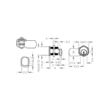  EVVA FPS - Khóa Tủ Cam Lock Ø22mm - EVCLFPS-MB22 