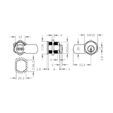  EVVA FPS - Khóa Tủ Cam Lock Ø26mm - EVCLFPS-MB26 