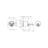  EVVA MCS - Rim Cylinder Cho Các Loại ABUS Rim Locks - EVAIMCS-AZ28-AZI 