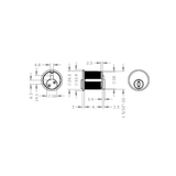  EVVA MCS - Mortise Screw-In Cylinder - EVAIMCS-AZ30RM 
