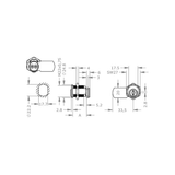  EVVA MCS - Khóa Tủ Cam Lock Ø22mm - EVCLMCS-MB22 