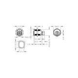  EVVA MCS - Khóa Tủ Cam Lock Ø22mm - EVCLMCS-MB22K 