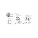  EVVA MCS - Khóa Tủ Cam Lock Ø30mm - EVCLMCS-MB30 