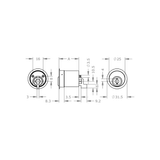  EVVA MCS - Khóa Tủ Nội Thất, Cửa Tủ, Ngăn Kéo Ø25mm - EVFCMCS-MR25 