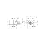  EVVA MCS - Khóa Tủ Nội Thất, Cửa Tủ, Ngăn Kéo Ø25mm - EVFCMCS-MR25Z 