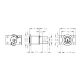  EVVA EPS - Khóa Tủ Nội Thất, Cửa Tủ, Ngăn Kéo Ø22mm - EVFCEPS-MR22ZS 