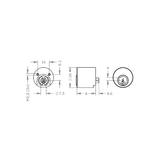  EVVA FPS - Khóa Tủ Nội Thất, Cửa Tủ, Ngăn Kéo Ø28mm - EVFCFPS-MR28 