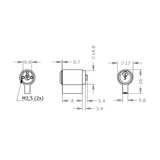  EVVA EPS - Insert Cylinder - Ruột Khoá Tháo Lắp - EVICEPS-PZE 