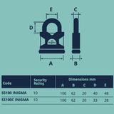  Ổ khóa thông minh càng khóa 20mm Inigma Squire - SS100C-Inigma 