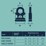  Ổ khóa thông minh càng khóa 12.7mm Inigma Squire - SS65C-Inigma 