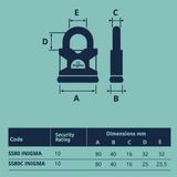  Ổ khóa thông minh càng khóa 16mm Inigma Squire - SS80-Inigma 