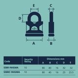  Ổ khóa thông minh càng khóa 16mm Inigma Squire - SS80C-Inigma 