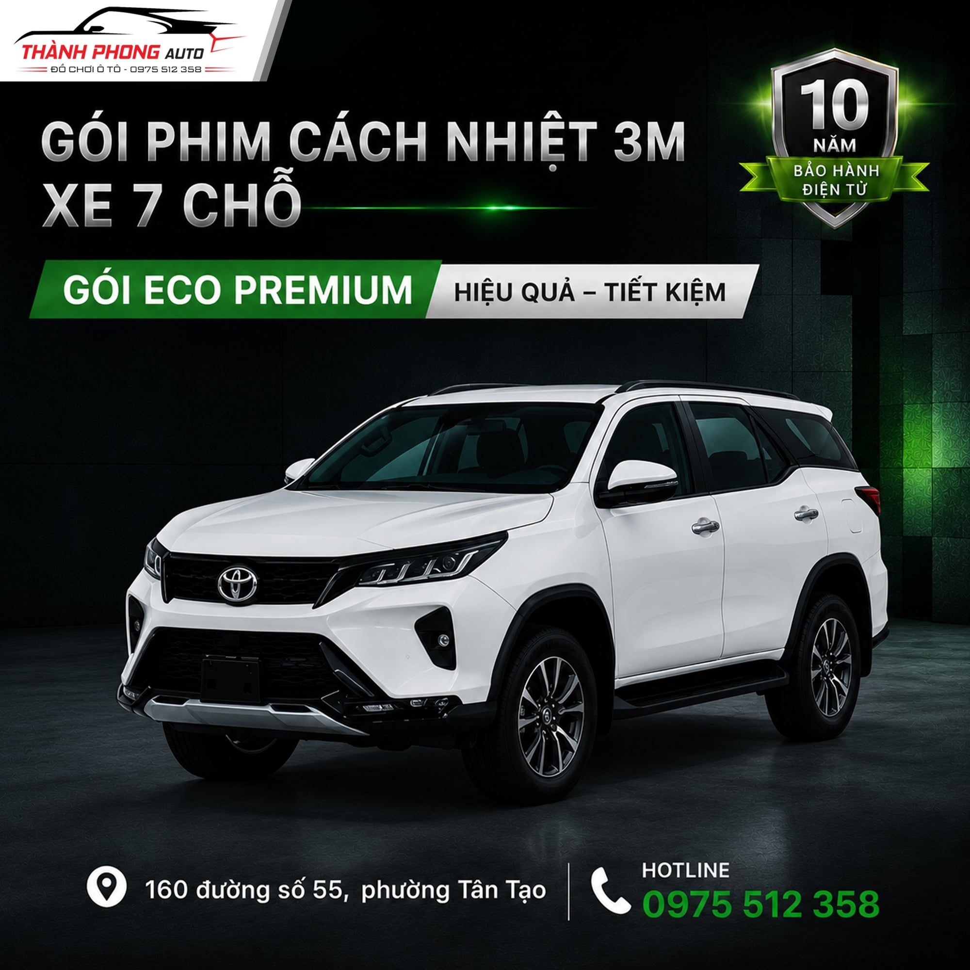  Dán Phim Cách Nhiệt 3M Eco Premium Cho Xe SUV 7 Chỗ 