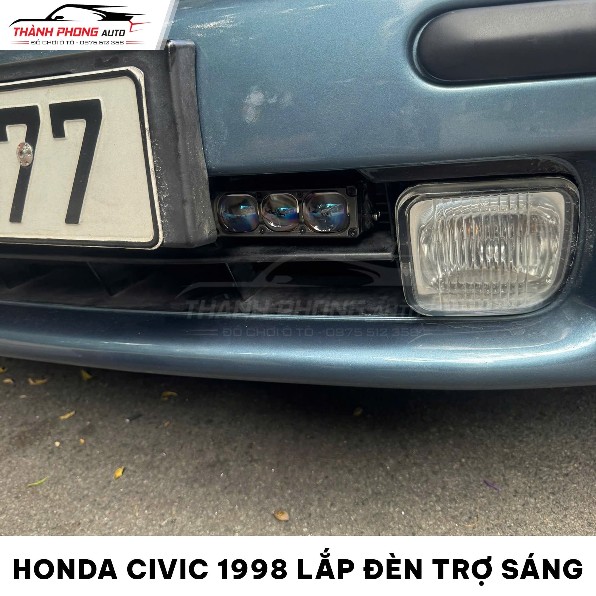  Honda Civic 1998 lắp đèn trợ sáng Aozoom EX3 