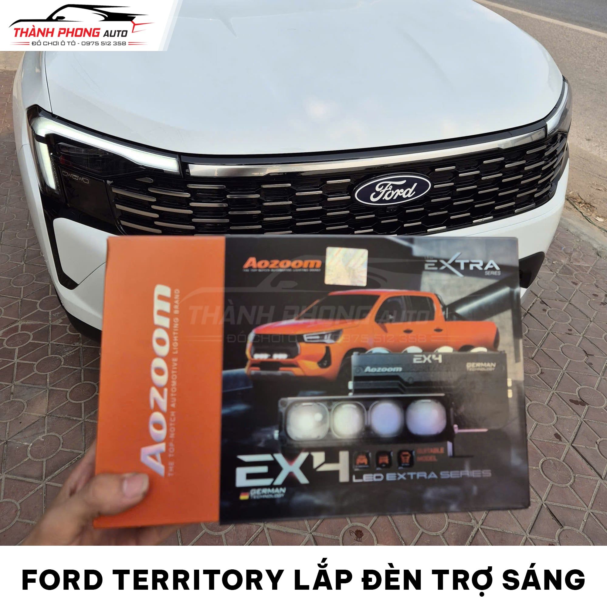  Ford Territory lắp đèn trợ sáng Aozoom EX4 
