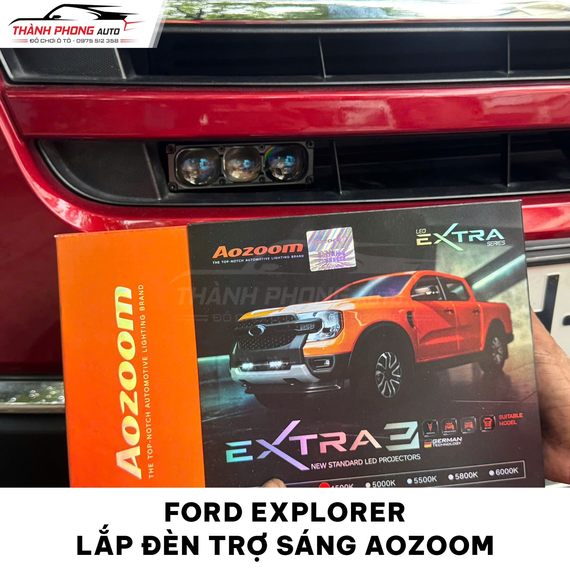  Ford Explorer Lắp Đèn Trợ Sáng AOZOOM EX3 