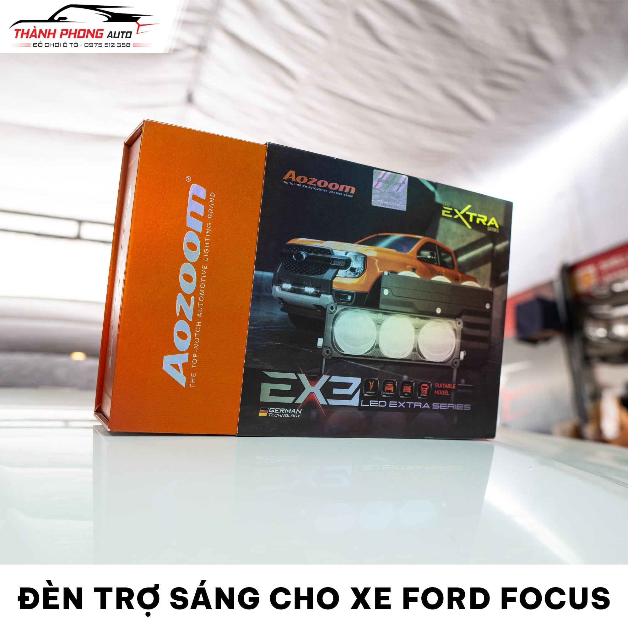  Ford Focus lắp đèn trợ sáng Aozoom EX3 