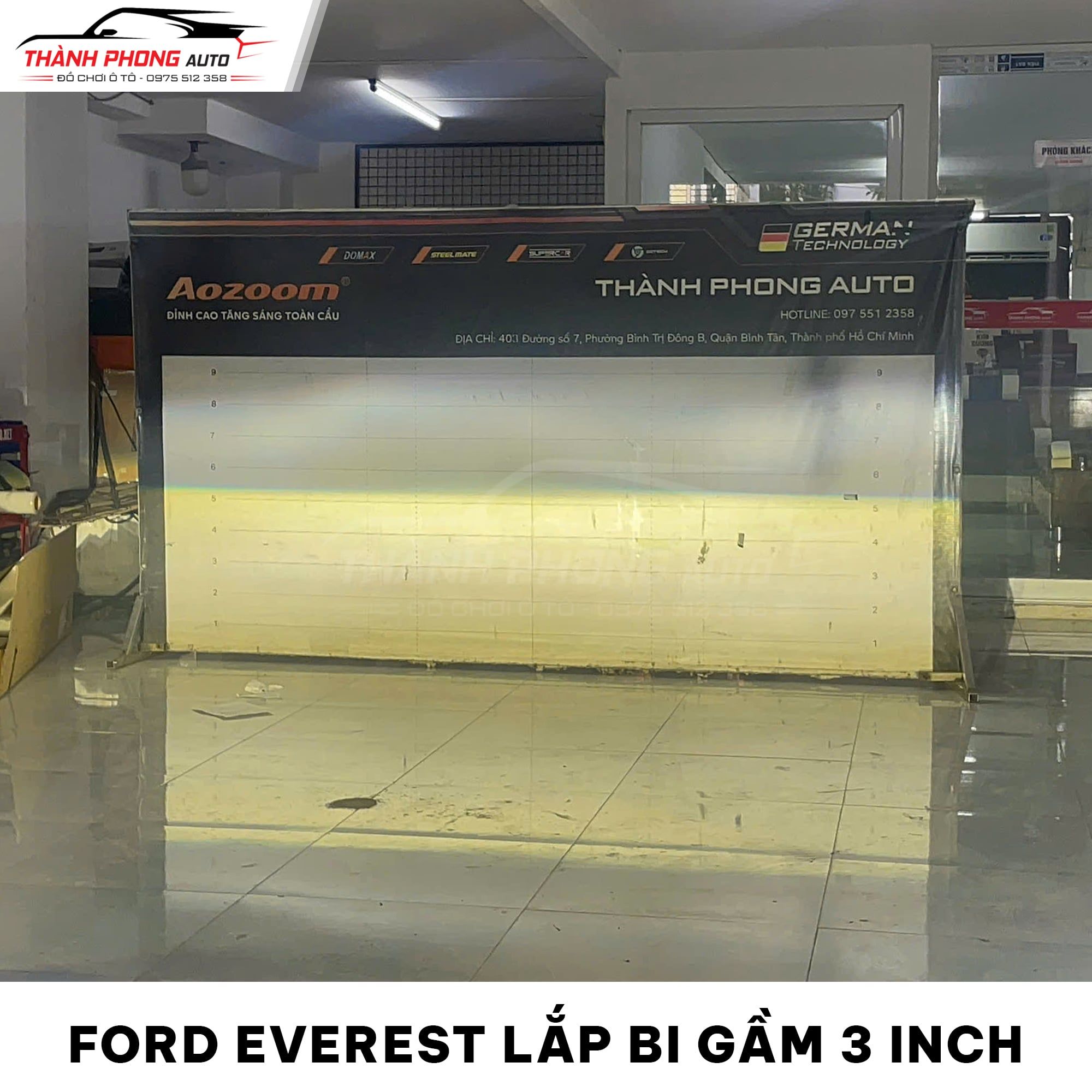  Ford Everest Lắp Bi Gầm Xlight F10 Pro V2 3 Inch 
