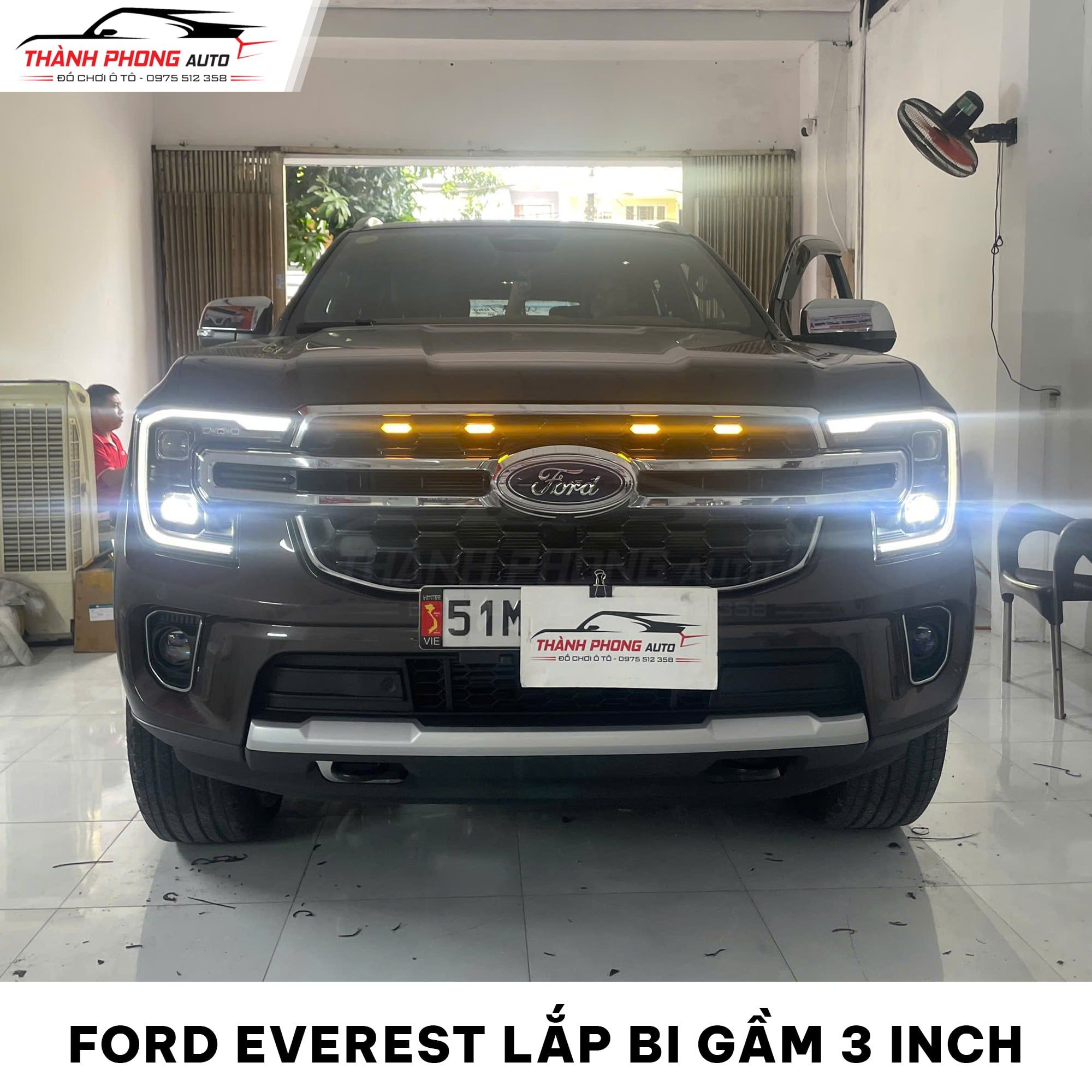  Ford Everest Lắp Bi Gầm Xlight F10 Pro V2 3 Inch 