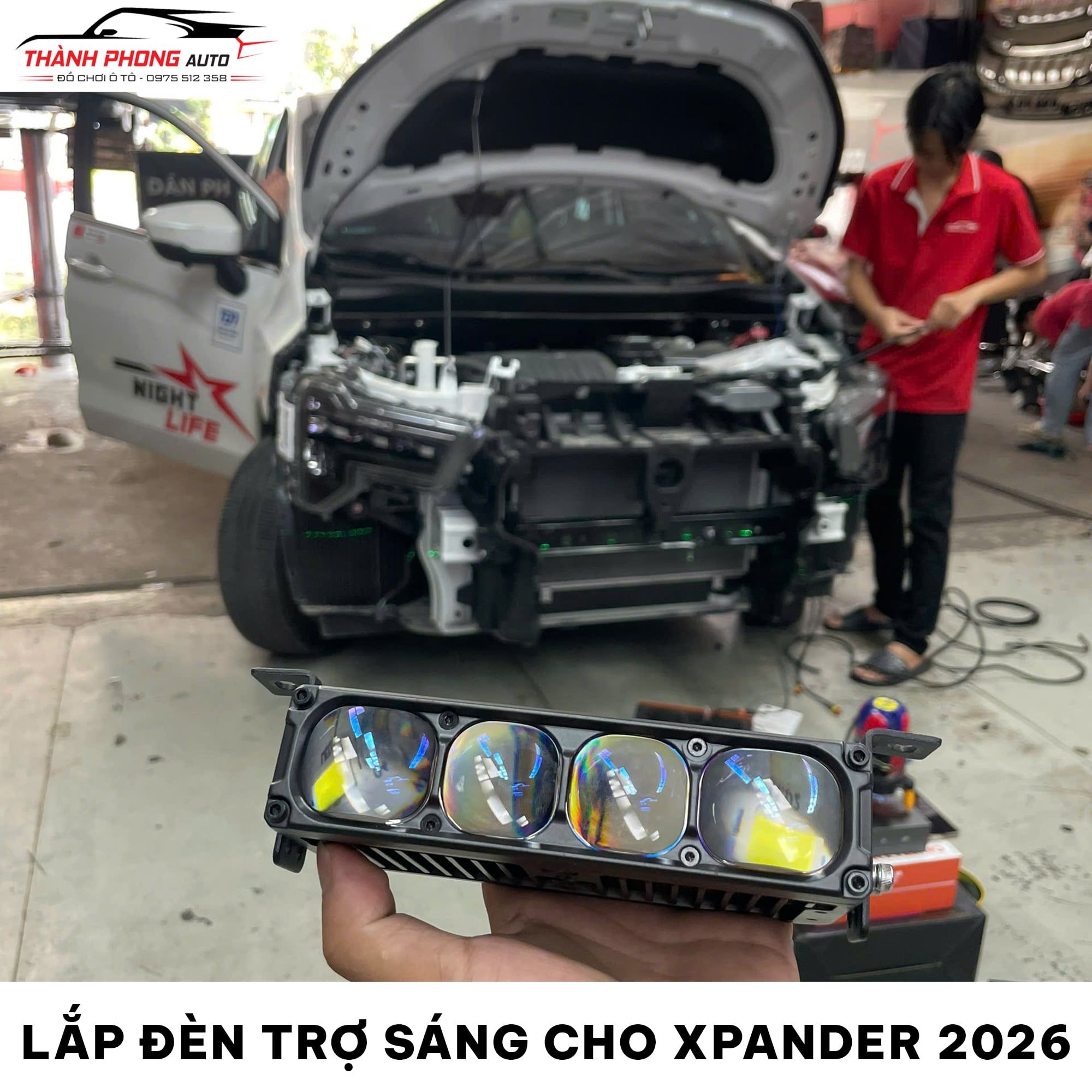  Lắp đèn trợ sáng Aozoom EX4 cho Xpander 2026 