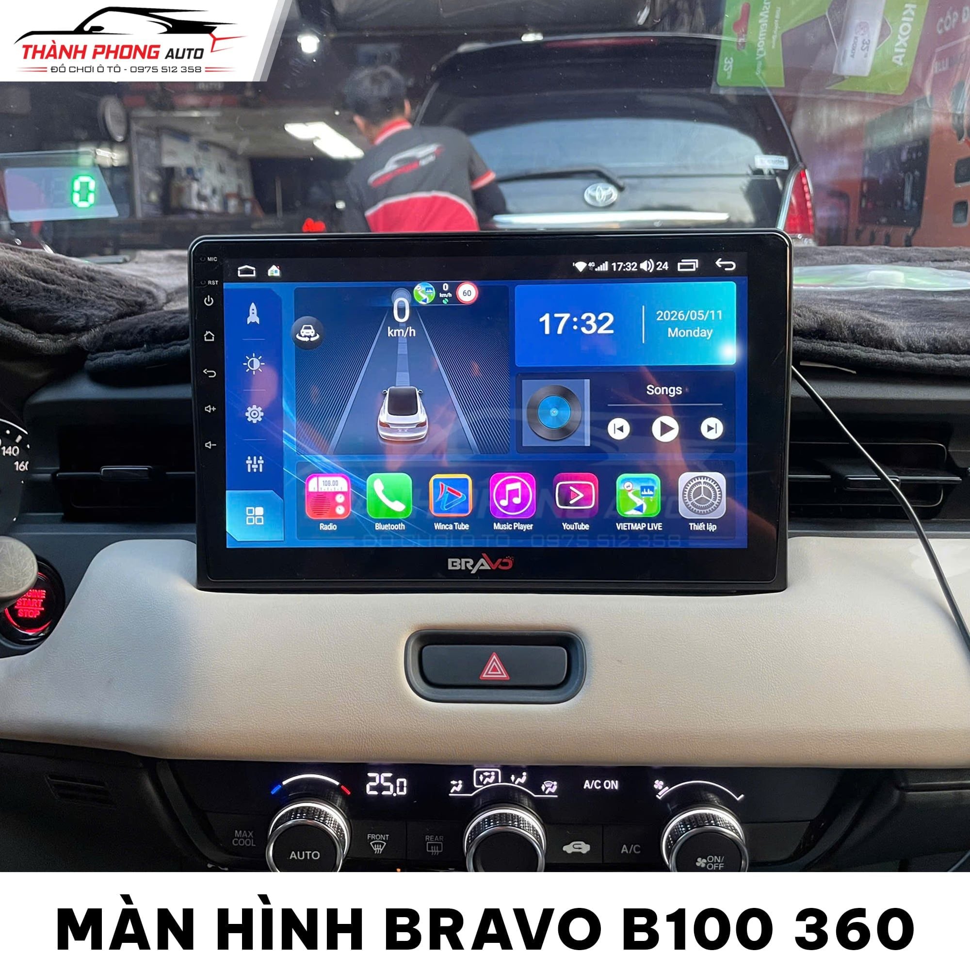  Màn Hình Android Bravo B100 Liền Camera 360 Độ 