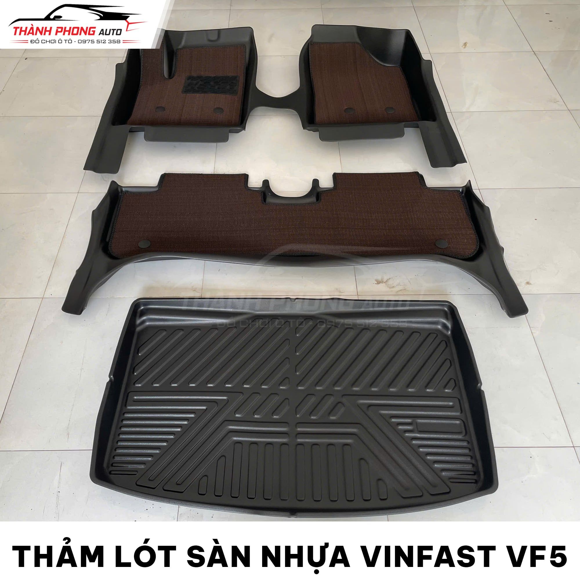  Thảm Lót Sàn Tràn Viền Bậc Cửa Vinfast VF5 Nhựa TPE 