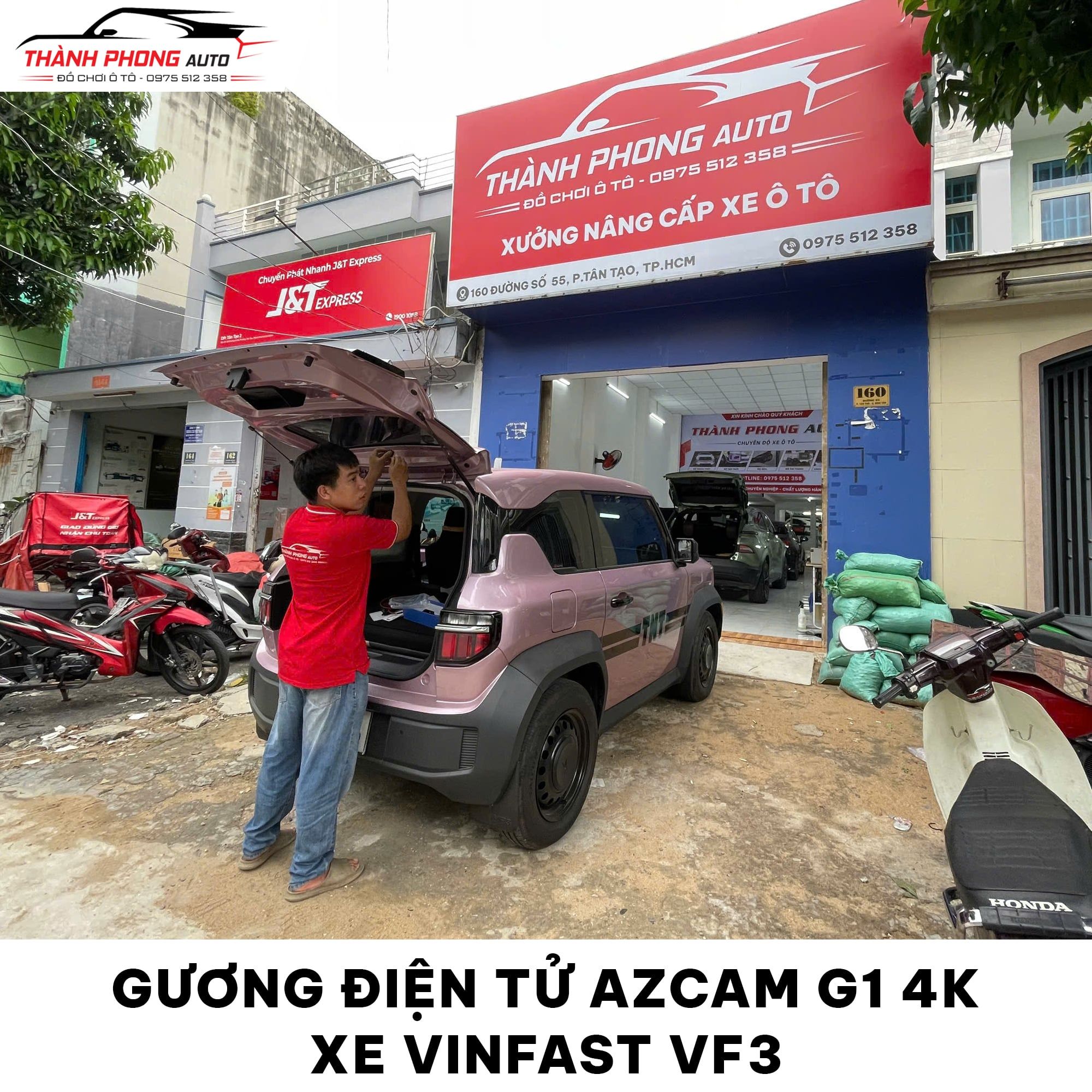  VinFast VF3 Nâng Cấp Gương Điện Tử Azcam G1 4K 