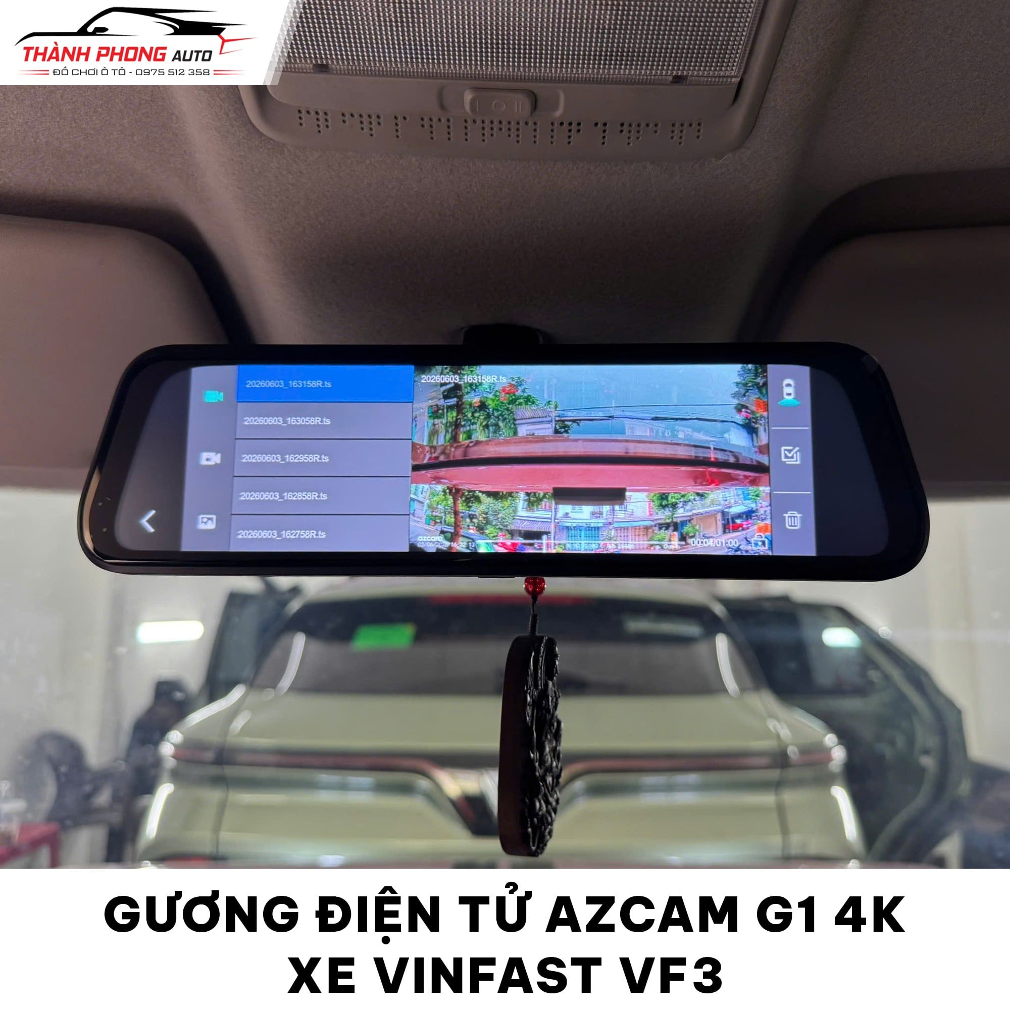  VinFast VF3 Nâng Cấp Gương Điện Tử Azcam G1 4K 